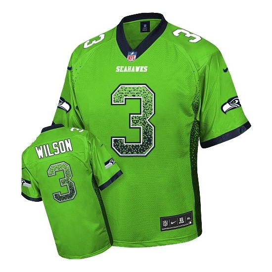 Youth 3 Russell Wilson Limited Green Drift Fashion Jersey ...