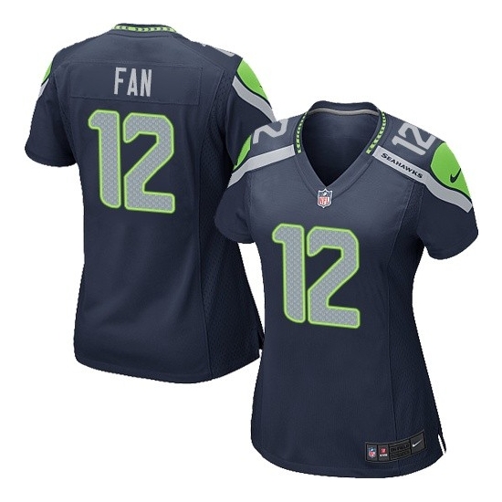 Women's Nike Seattle Seahawks 12th Fan Limited Steel Blue Team Color Jersey