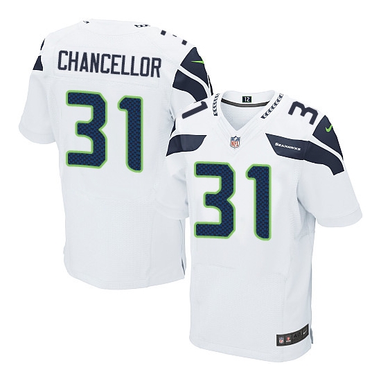 هي الرجل Nike Seattle Seahawks #31 Kam Chancellor White Game Womens Jersey هي الرجل