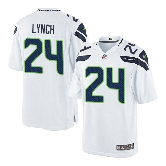 Mens Seattle Seahawks Marshawn Lynch Nike Gray Alternate Game Jersey