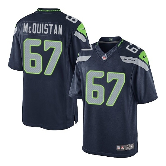 Nike Seattle Seahawks 67 Paul McQuistan Limited Steel Blue Team Color Jersey
