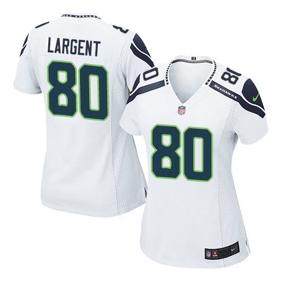 Women's 80 Steve Largent Limited White Jersey - Steve Largent Premier ...